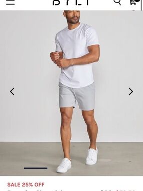 Light Gray Men’s BYLT BASICS Performance Shorts EVERY DAY Shorts  7inch, size 30